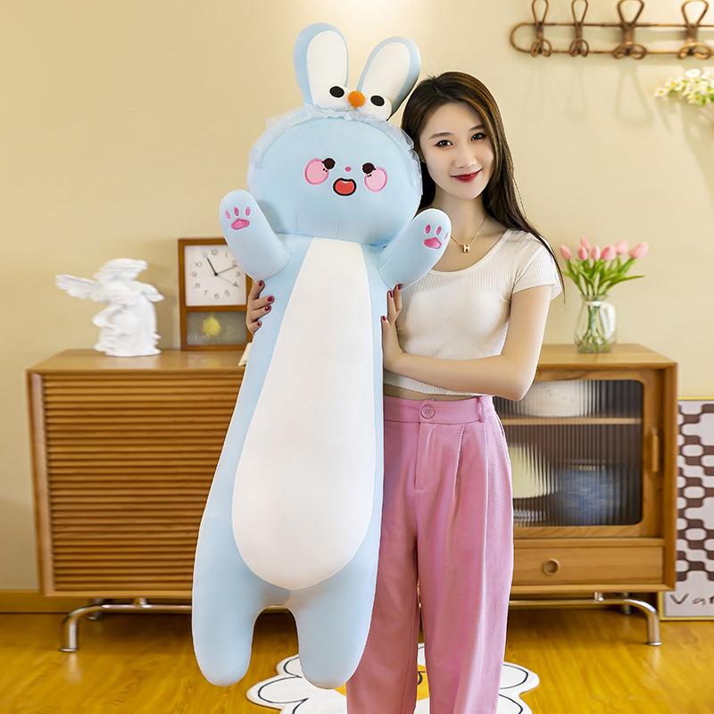 Cute Soft Long Rabbit Plush Pillow Stuffed Toy Office Nap Home Comfort Cushion Gift Doll Child Christmas Decor