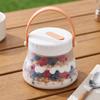 800/1200/1500ml Fresh Keeping Bucket Heat Resistant with Handle Foldable Sealed Bucket with Scale Leak-Proof Kimchi Jar