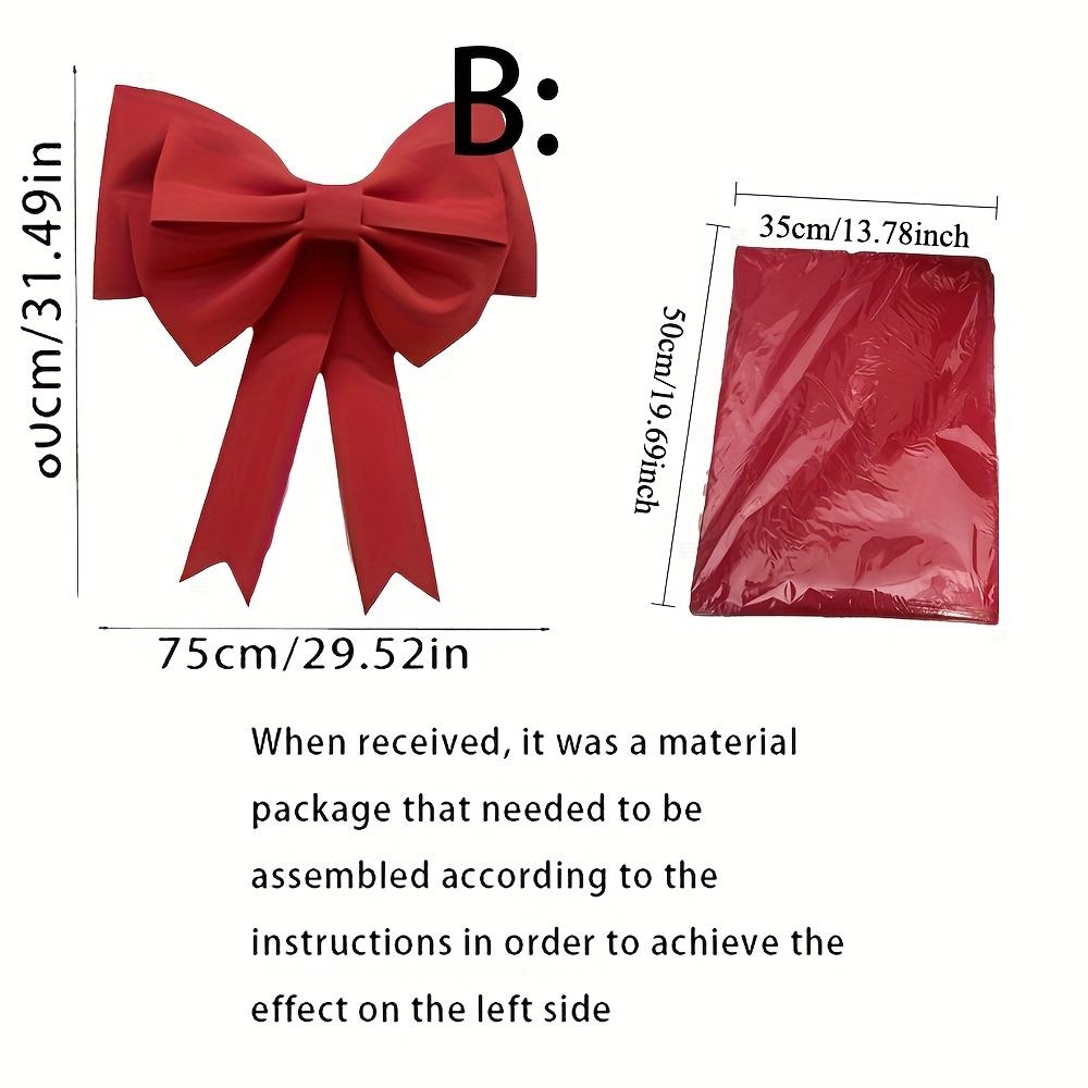 XL Red EVA Bow Decor. For Christmas, weddings, birthdays. Featherless, versatile, perfect gift. Shop now!