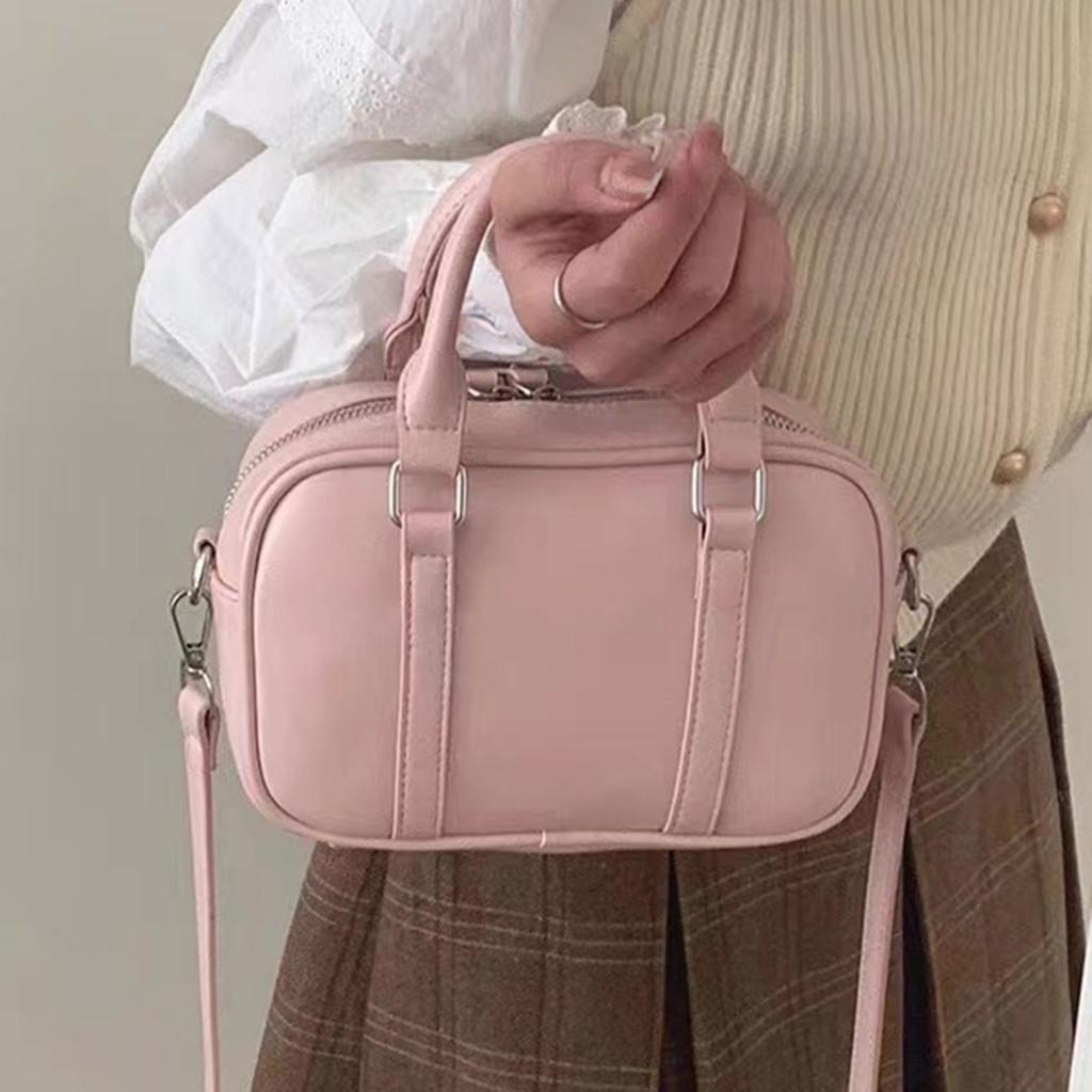 Niche Design Single Shoulder Crossbody Boston Bag Women'S Retro High-End Portable Small Square Bag