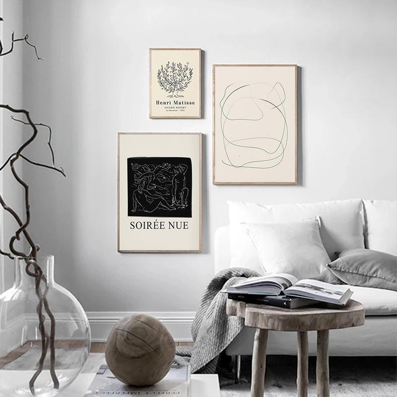 Wall Art Canvas Painting Picasso Matisse Abstract Girl Flower Nordic Posters And Prints Wall Pictures For Living Room Home Decor