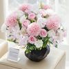 1/4PCS 29CM Rose Chrysanthemum Silk Bouquet Artificial Flowers Wedding Home Ornamental Flowerpot Decor Festival Wreath Accessory