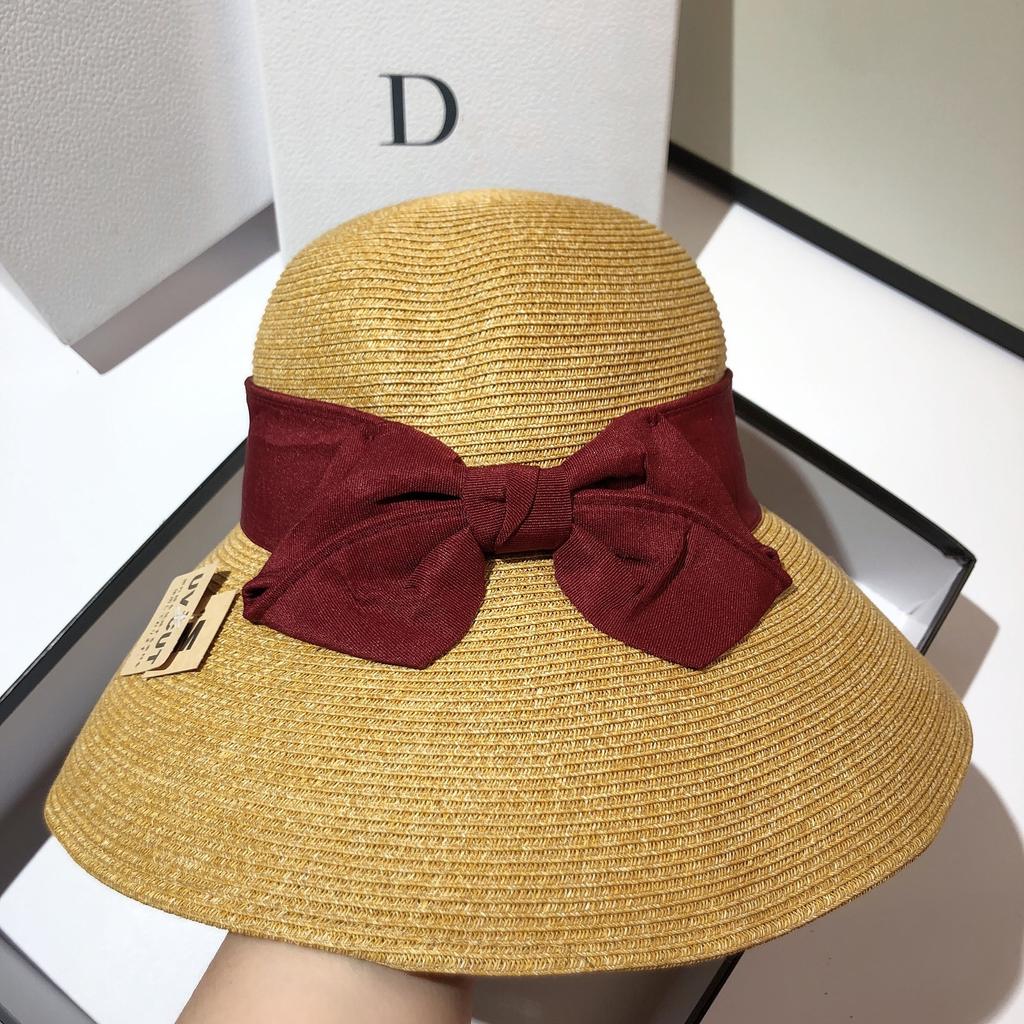 Sun Li Star With Straw Hat Japan Imported Uv Anti-Ultraviolet Big Brim Sun Hat Women Summer Travel Foldable