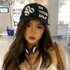 Street Three Dimensional Embroidered Letters Couple Flat Brim Hat Baseball Cap New Style Versatile Trendy Baseball Hat Men and Women