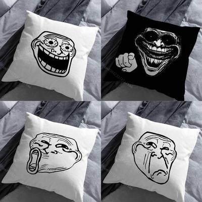 Lustiger Meme TTroll FFace Kissenbezug Für 30x30cm45x45cm55x55cm Für Heim-Schlafzimmer-Dekoration Und Schutz