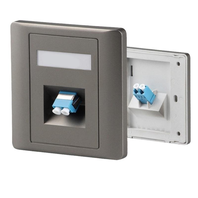 86mm Fiber Opticals Wall Plate LC Fiber Opticals Panel Networking Fiber Socket For Single Or Double Port Installation