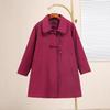 Women's Plus Size Stylish Slim-Fit Wool Winter Coat (Mid-length) 15266T