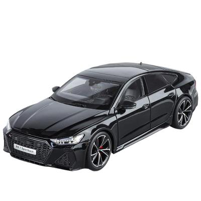 Maßstab 1/18 RS7 Sportback Black Warrior Supersportwagen Diecast Metalllegierung Modellauto Fernbedienungsversion Sound & Licht Hobbys Sammlung