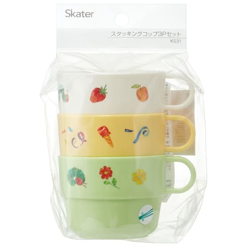 Skater Children's Cup Set of 3 Hungry Caterpillar Made in Japan KS31-A