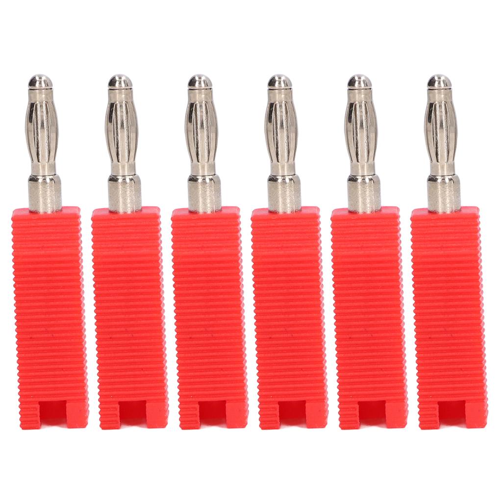 10PCS 4mm Banana Plug PE Brass No Soldering Connectors Electrical Testing Accessories J.10030Red
