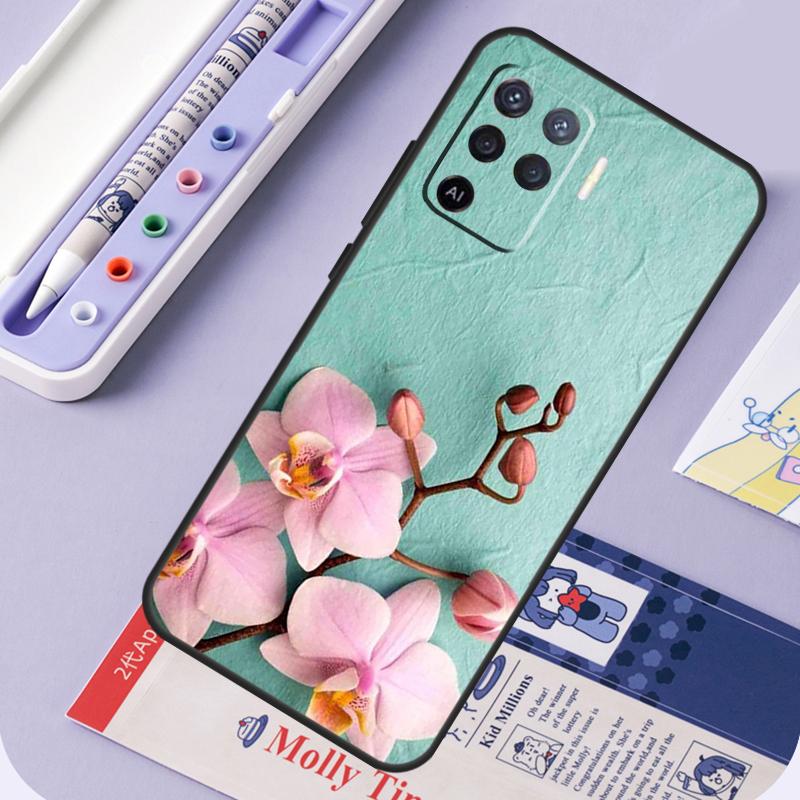 Bunte Orchideenblüten Für Oppo A17 A18 A94 A74 A54 A15 A38 A58 A78 A98 A40 A60 A80 A16 A76 A96 A57 A77 A5 Pro Hülle