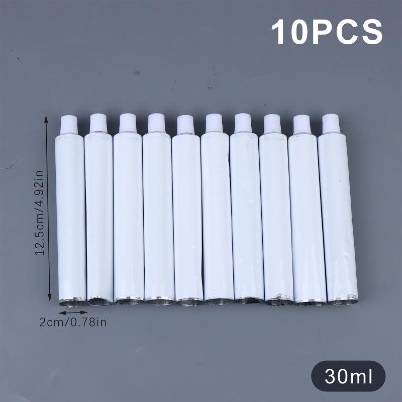

10 Pcs Empty Aluminum Paint Tubes 30/60/100 Ml Paint Tubes For Storing Paint Acrylic Watercolors Gouaches Oils And Making Paint A1