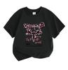 Kids Boys Girls Crew Neck Short Sleeve T-shirt, 100% Cotton, Cool Gothic Punk Streetwear Graphic Print Casual Tees for Youth Daily Wear Party Activity
