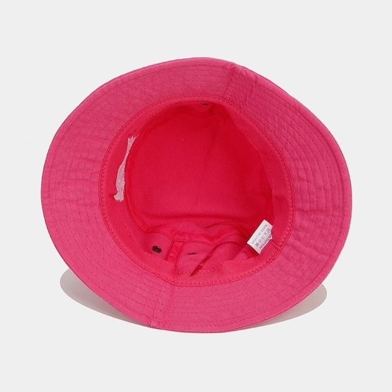 Embroidery Bucket Hat for Adult Outdoor Breathable Summer Spring Fisherman Hat