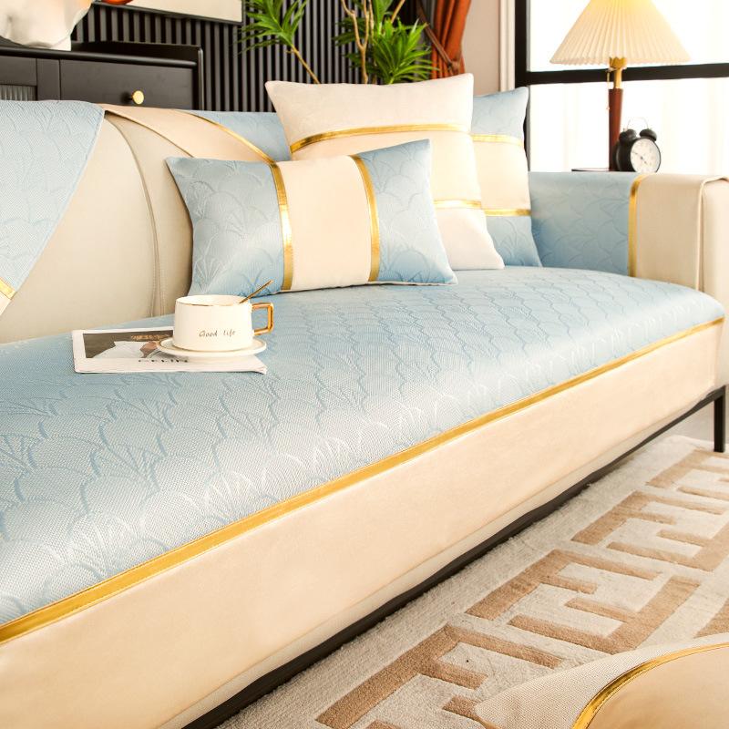 Light Luxury Modern High-End Seat Cushion Sofa Cushion Cooling Mat for Summer Ice Silk Non-Slip Ice Pad Sofa Cushion Seat Cushion for Summer