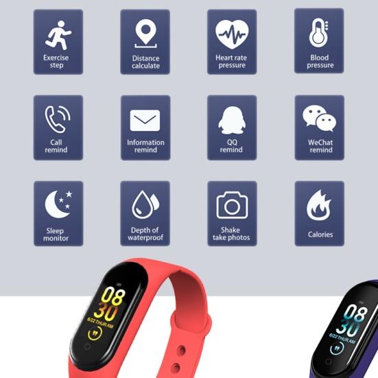M4-WK Sleep Heart Rate Monitoring Step Counter Bluetooth-compatible Sport Smart Bracelet