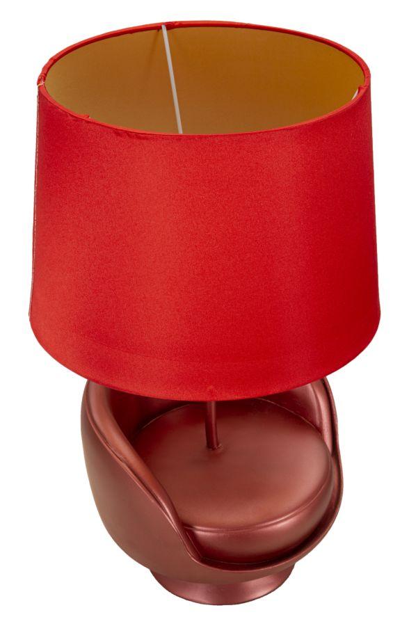 Table Lamp Midcentury Red Cm Ø 26X43
