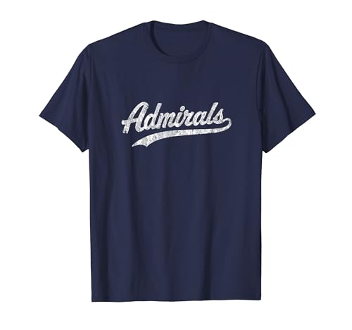 Admirals Vintage Sports Name T-Shirt Design Tee