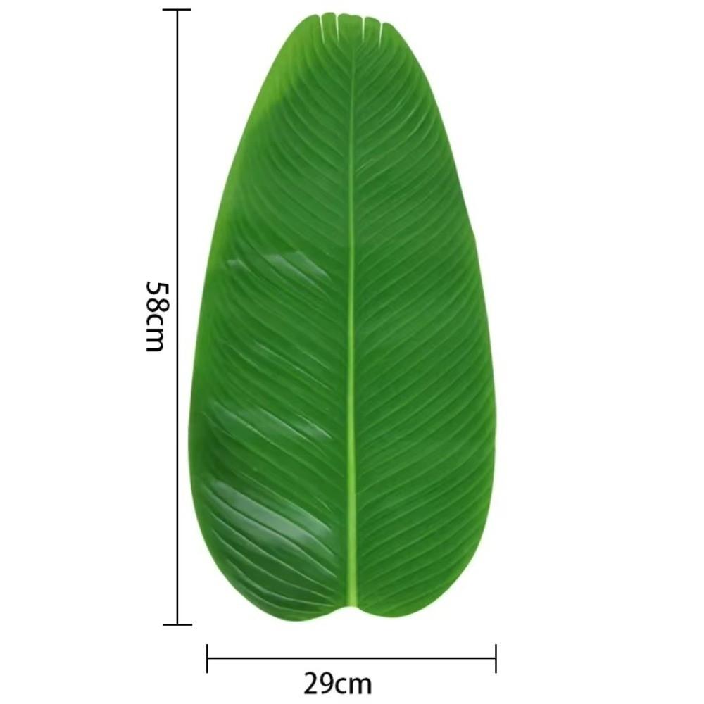 5Pcs Heat Resistant Artificial Banana Leaves Coasters Decor Waterproof Place Mat Anti Skid Simulation Kitchen Placemats