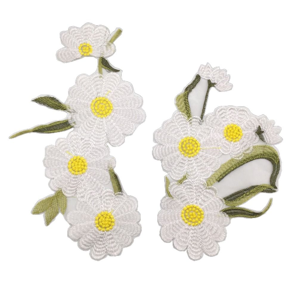 Daisy Clothing Applique Exquisite Clothes Patches Flower Embroidered Patches  Sewing