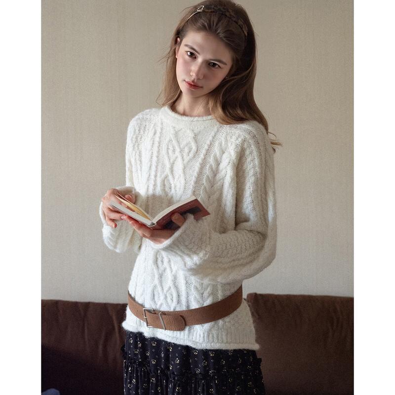 Demana Women's Vintage Cable Knit Sweater