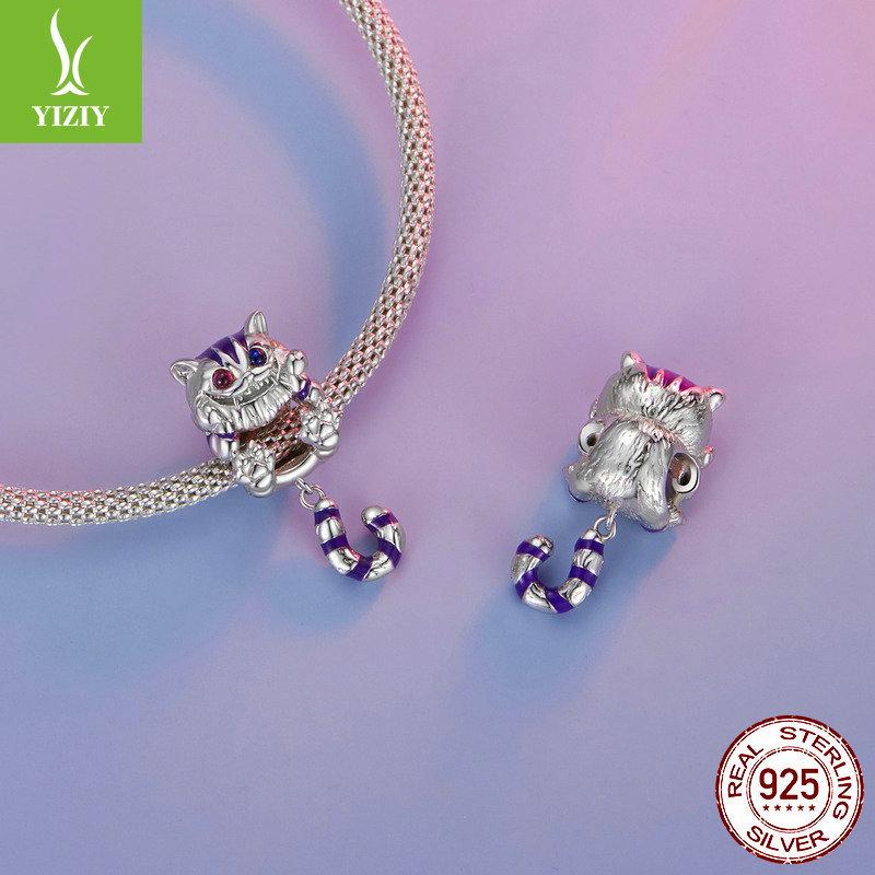 S925 Silver Fantasy Cat Diy Bracelet Beaded, Mystery Animal Handmade Bead Jewelry Accessories