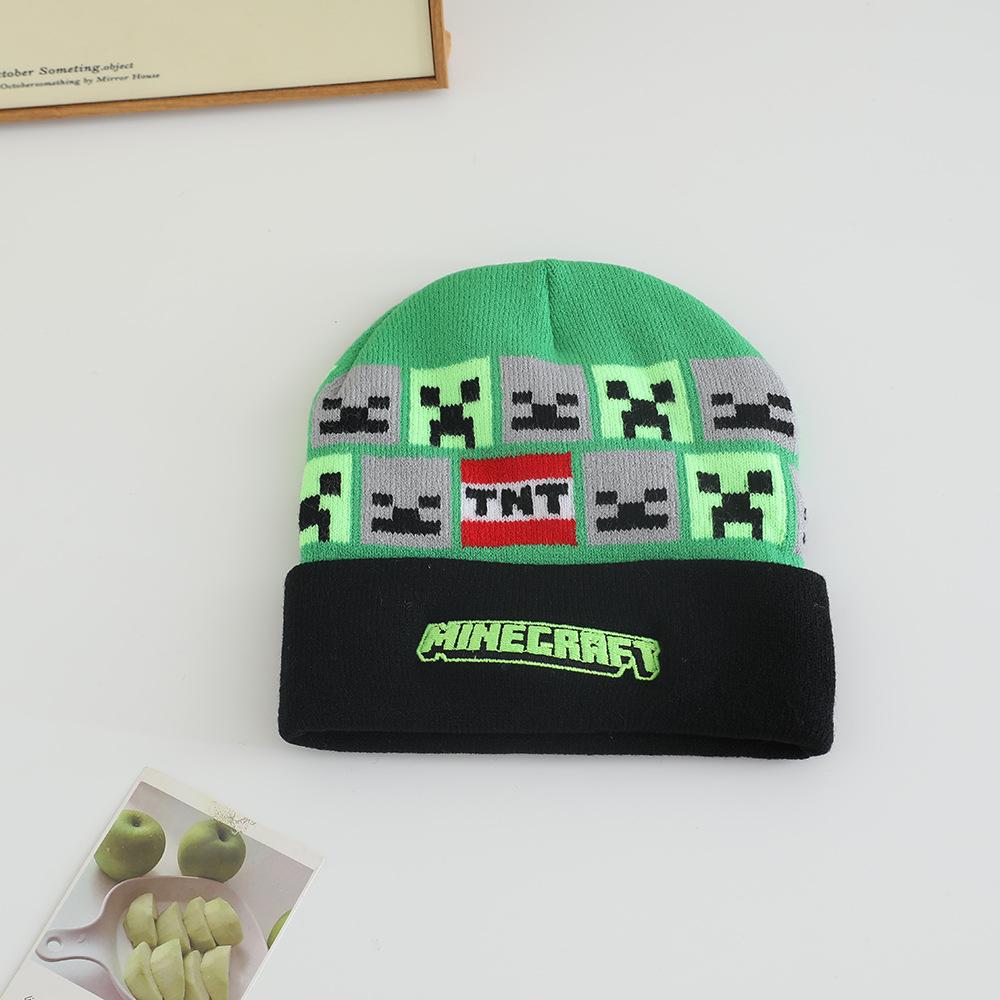 Winter Cartoon Quadratische Strickmütze für Jungen und Mädchen, Wollmütze