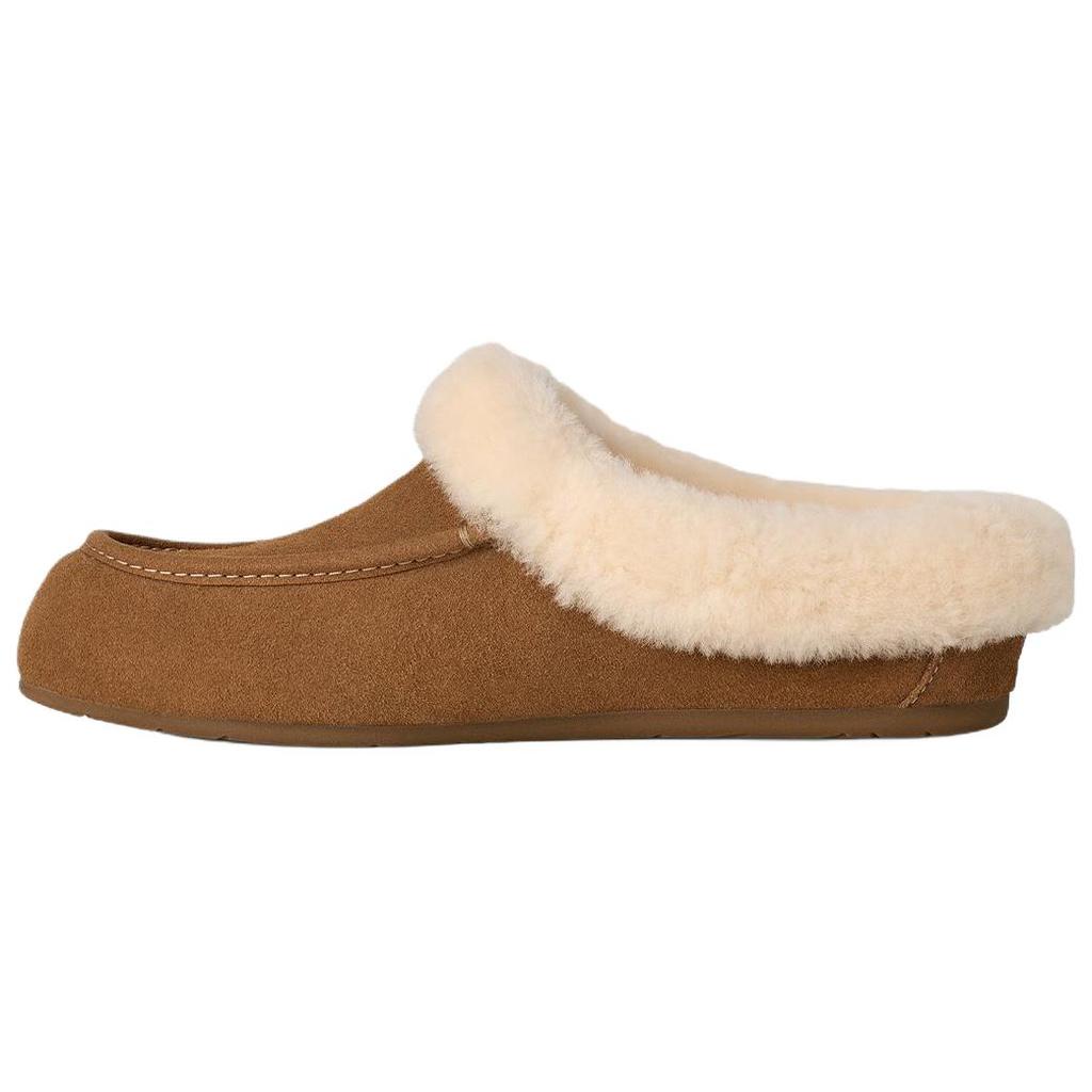 UGG ANSLEY Rubber Sole Abrasion Resistant Closed Toe Slippers Women's Chestnut 1171391-CHE