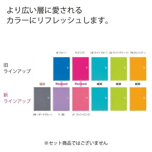 KOKUYO Notebook Soft Ring Dotted B Ruled A6 50 Sheets 2 Book Set S-SV351BT-LBX2SET Light Blue (Blue)
