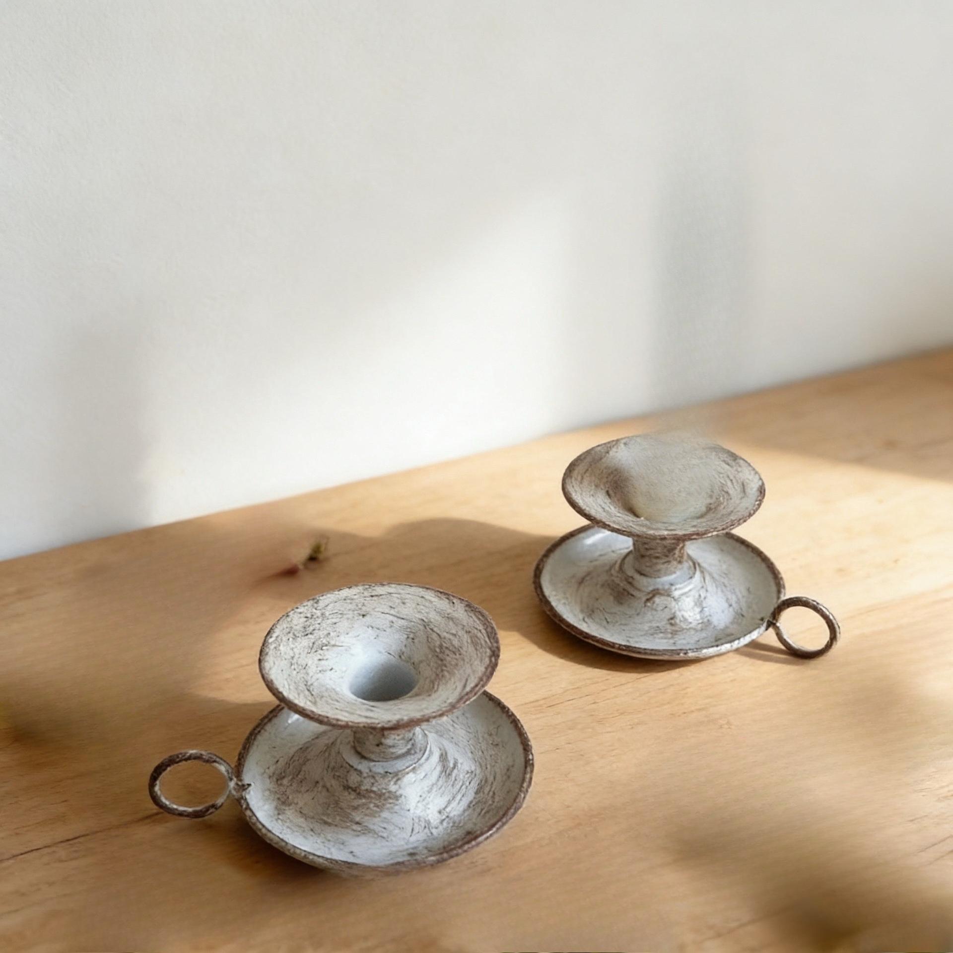 

Vintage Mini Tea Cup Candle Holder Iron Candle Holder Decorative Living Room Dining Table Candlestick Atmosphere Ornaments