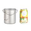 Tragbare Kompakte Camping Tasse Topf mit Spork Aufbewahrungstasche Outdoor Kochgeschirr für Rucksacktouristen Camper