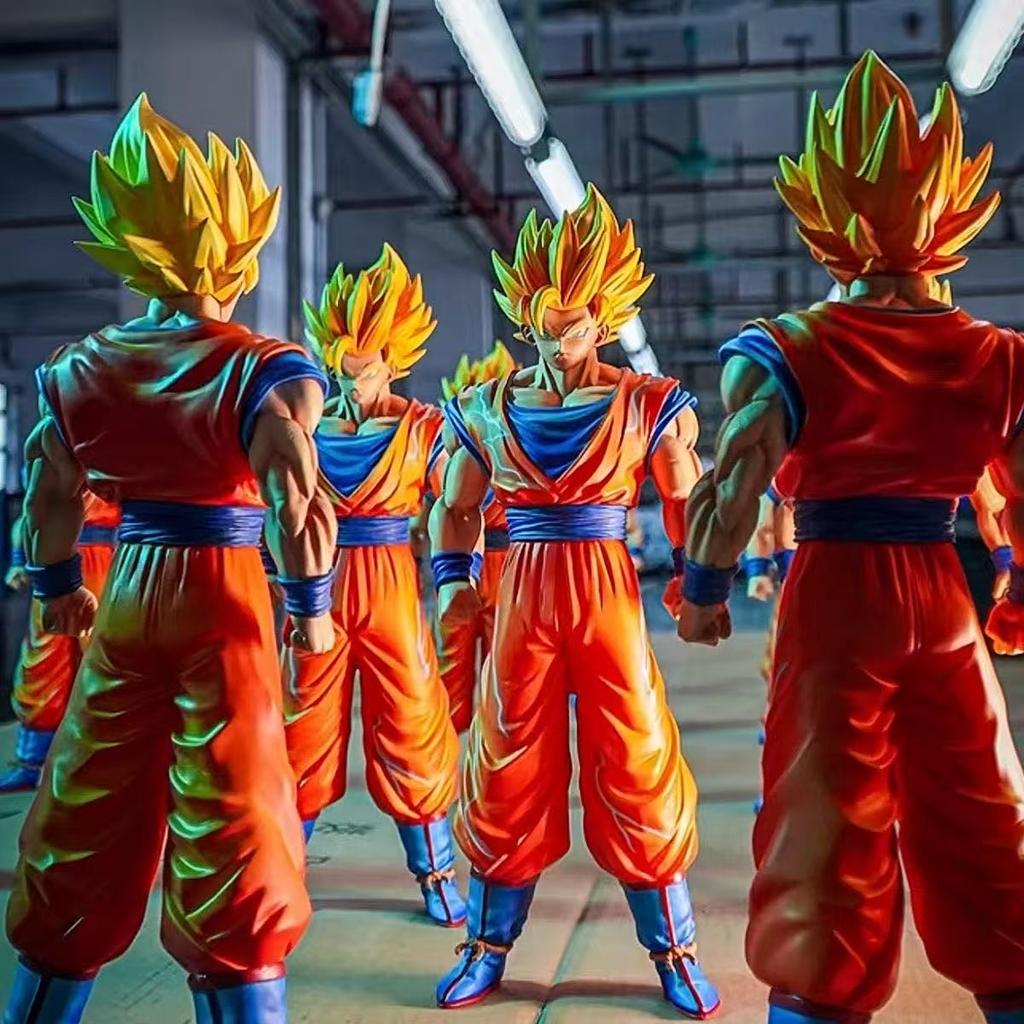 JT Statue Dragon Ball Z SSj1 Ssj2 Goku Figure Son Goku Super Saiyan Action Figures 30cm/11.81inch Collection Model Toys Gifts