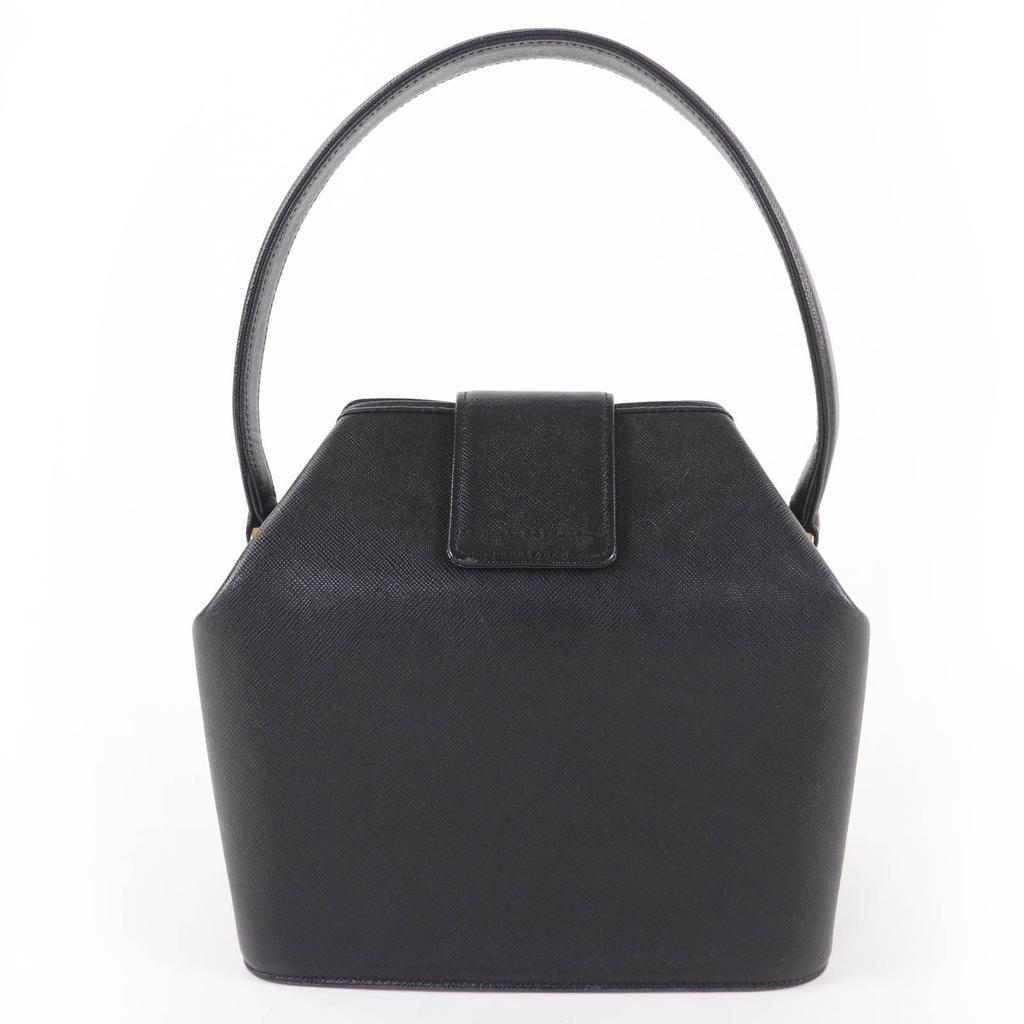 Ótima Bolsa GIVENCHY com Fecho de Giro Bolsa de Viagem de Couro couro preto Feminina Usada