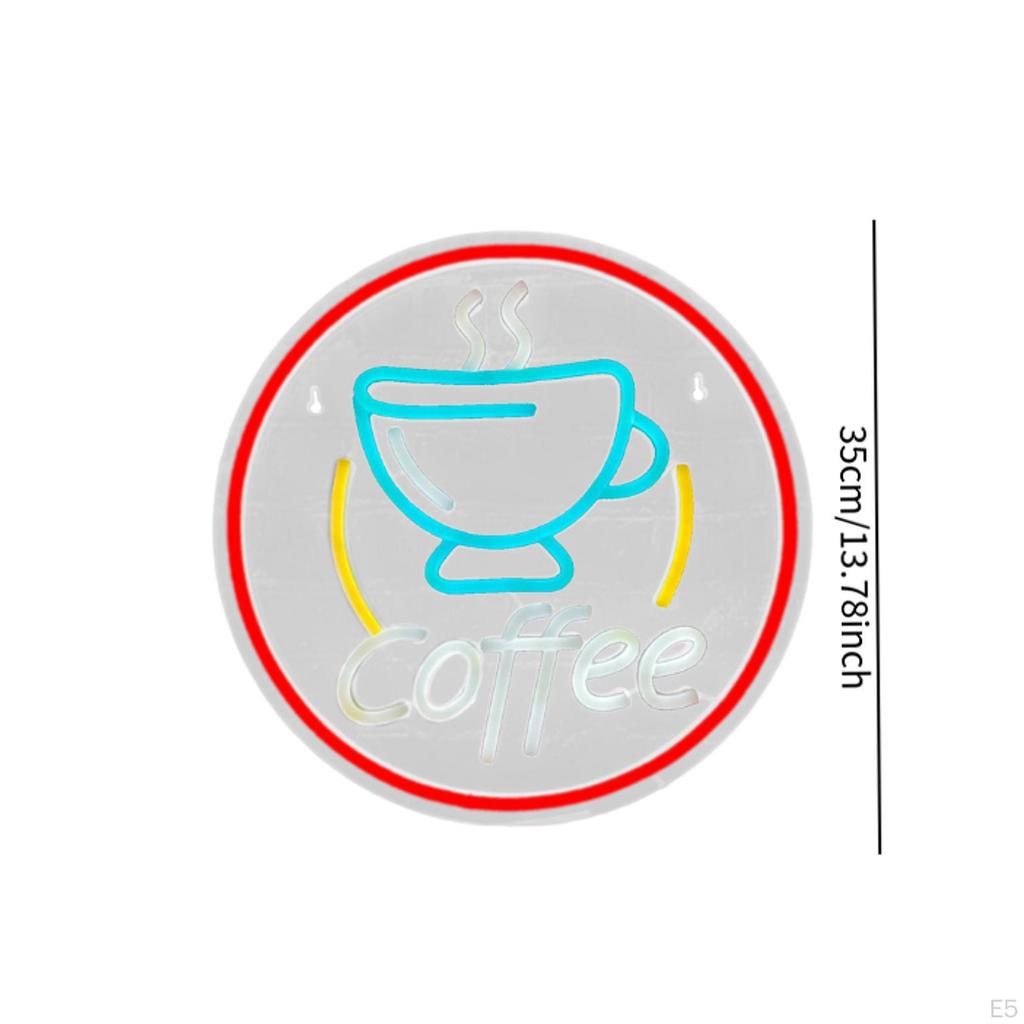 Cafe Sign with LED Lights for Coffee Shop, Modern Creative Game Lamp, Decorative Office,
