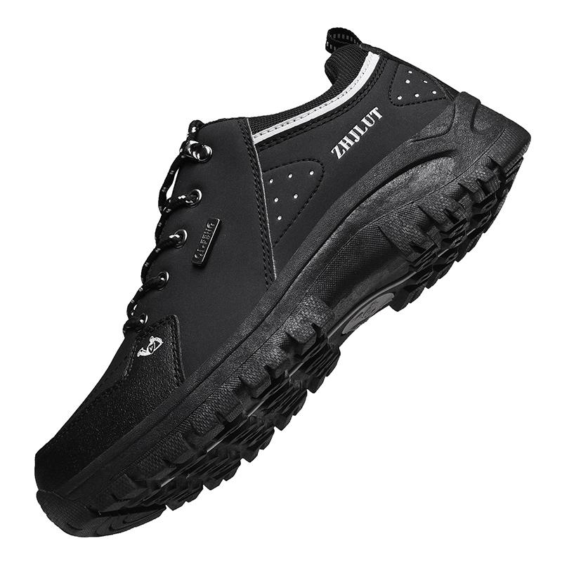 High Quality Leather Hiking Shoes Durable Outdoor Sport Men Trekking Leather Shoes Lace-Up Climbing Hunting Sneakers