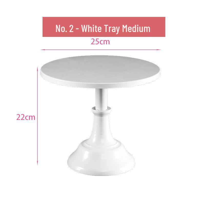 Wrought Iron Cake Stand: White Dessert Table Centerpiece for Weddings and Buffets