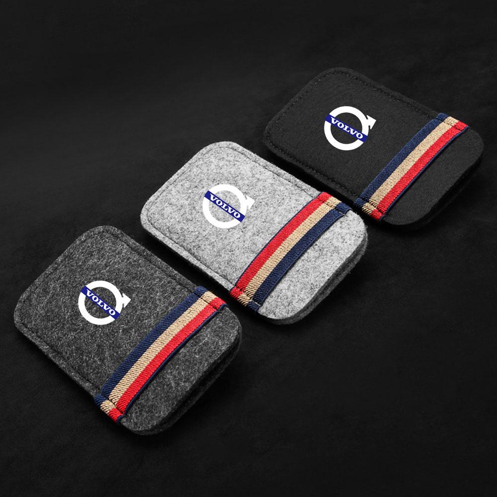 Für Volvo Rdesign V40 V50 S40 S90 XC90 S60 XC40 C40 S60 XC60 Auto Sonnenblende Brillenaufbewahrungstasche Sonnenbrillen-Organizer-Etui