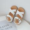 Fashion Cross-tied Sandals for Girls Cool Beach Slids Kids Shoes Boys Classic Black White Child Footwear School Shoe H01105