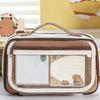 Transparent Magnetic Standable Pencil Case Large Capacity Stationery Bag Ins Style High Value School Supplies for Students