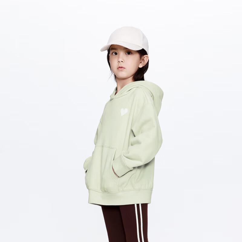 little MO&Co. Girls  Heart Hooded Sweatshirt 110