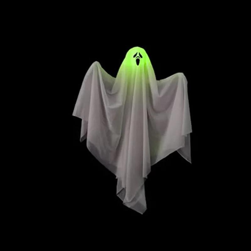 Halloween Scary LED Lights Glowing Hanging Ghost Venue Setting Horror Door Hanging Haunted House Props Halloween Props