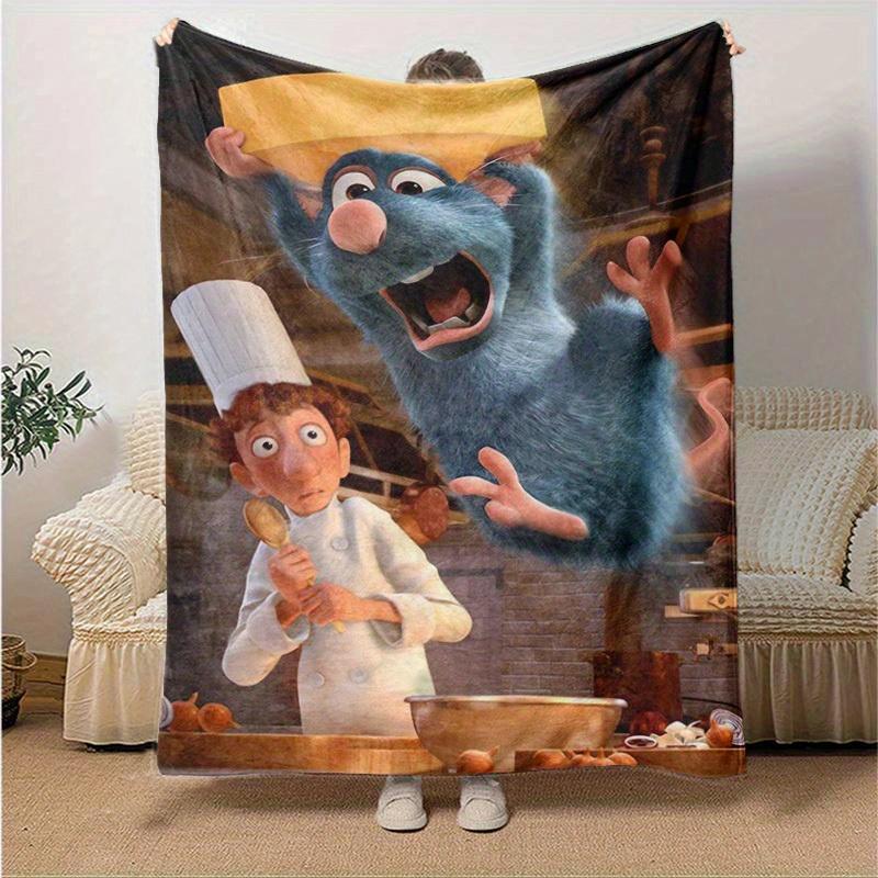 1 pezzo, Poster del film Ratatouille Decorazione per la casa Ratatouille Coperta Cappello da Chef di Remy Coperta da viaggio Adatta per Camera da letto, Soggiorno, Viaggio, Campeggio, Auto