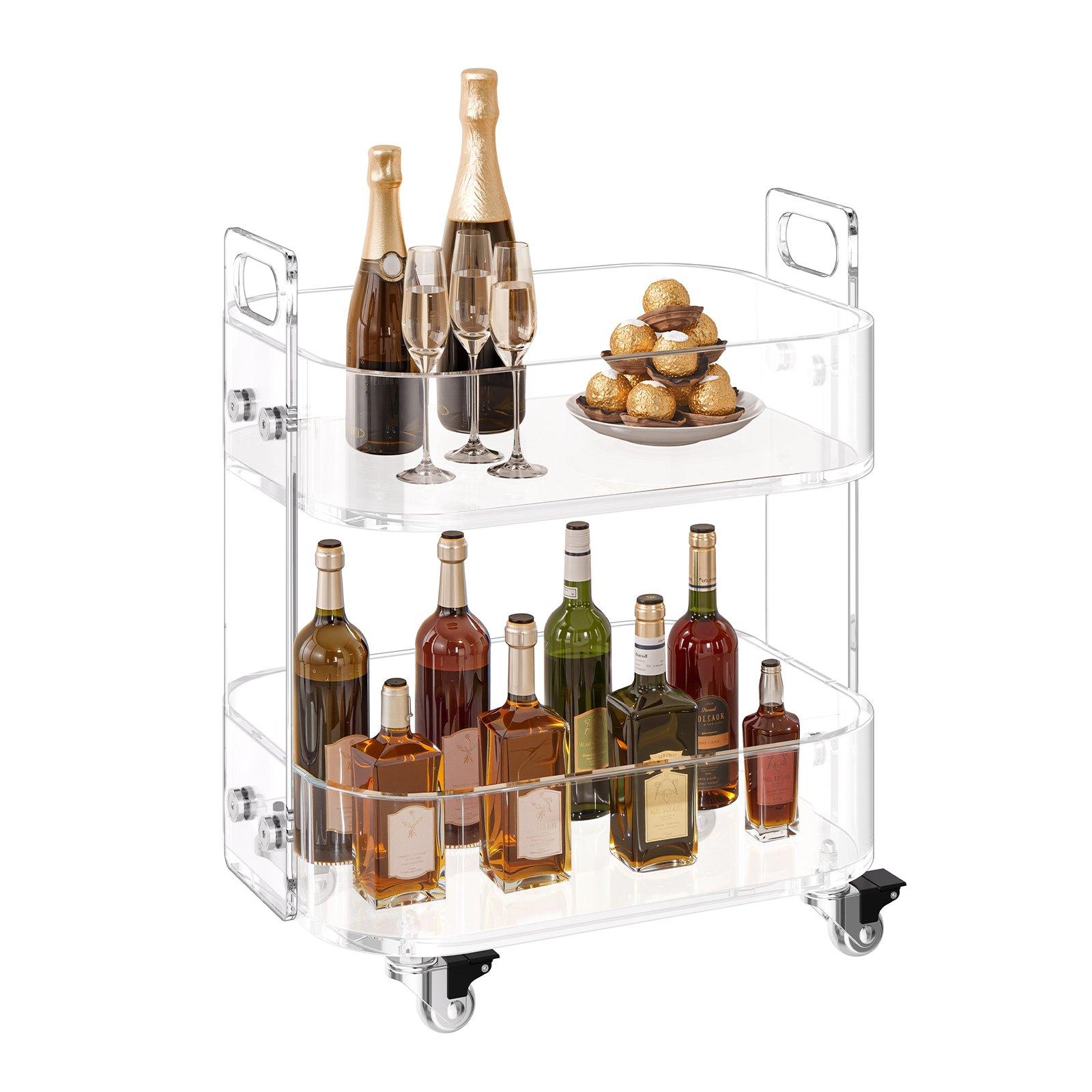 VEVOR Acrylic Table with Wheels, 2