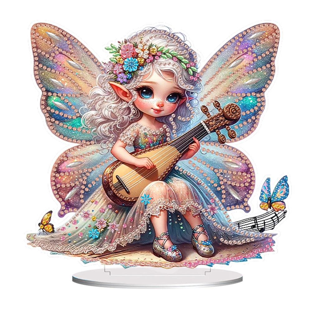 

2D/Flat Fairy DIY Diamond Painting Tabletop Ornaments Kit Diamond Painting Desktop Ornaments Kit for Home Office Desktop Decor