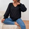 V-Neck Women'S Sweater Loose Cover Meat And Thin Fashion Bottom Knitted Sweater Design Sense Inner Top