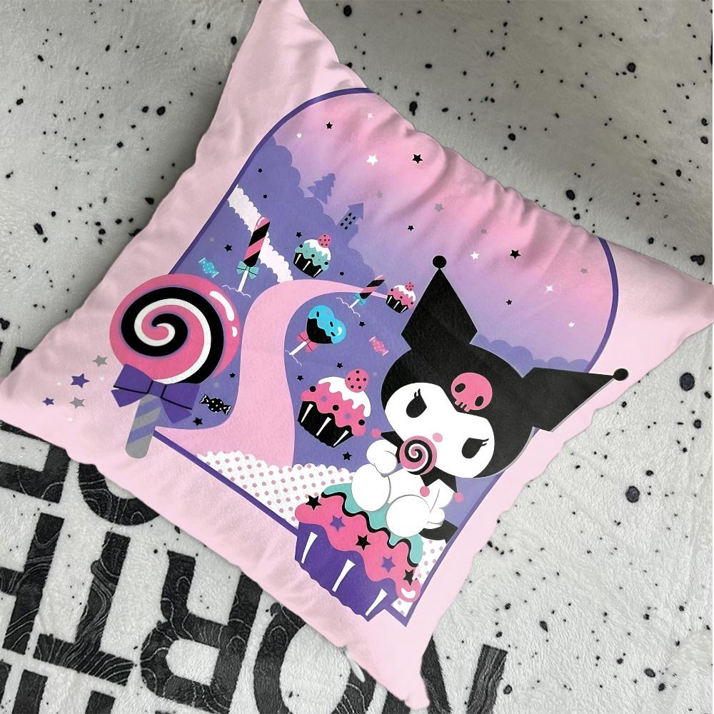 Kawaii KKuromi Pillowcase Cushion Cover x Ornamental Pillows Christmas Decoration  Personalized Gift Nordic Home