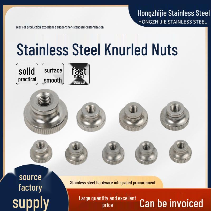 Ступенчатая гайка с накатанной головкой из нержавеющей стали, затягиваемая вручную M3