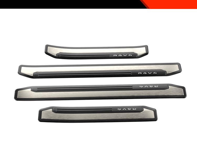 Stainless Steel Door Sill Scuff Plates for Toyota RAV4/Rongfang/Wildlander - 26 Models