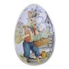 Painted Eggshel Packaging Candy Box Egg Shape Metal Tin Cans Fillable Tin Boxes  Party Accessory