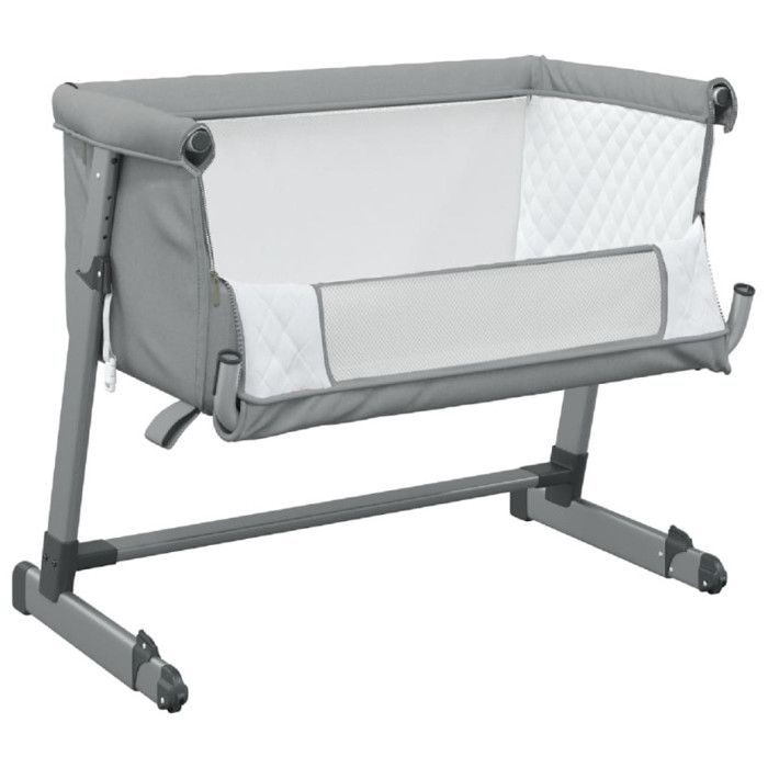 VidaXL Lit pour Bébé avec Matelas, Berceau Cododo avec Hauteur Réglable, Lit d'Enfant, Lit d'Appoint Chambre à Coucher, 10295